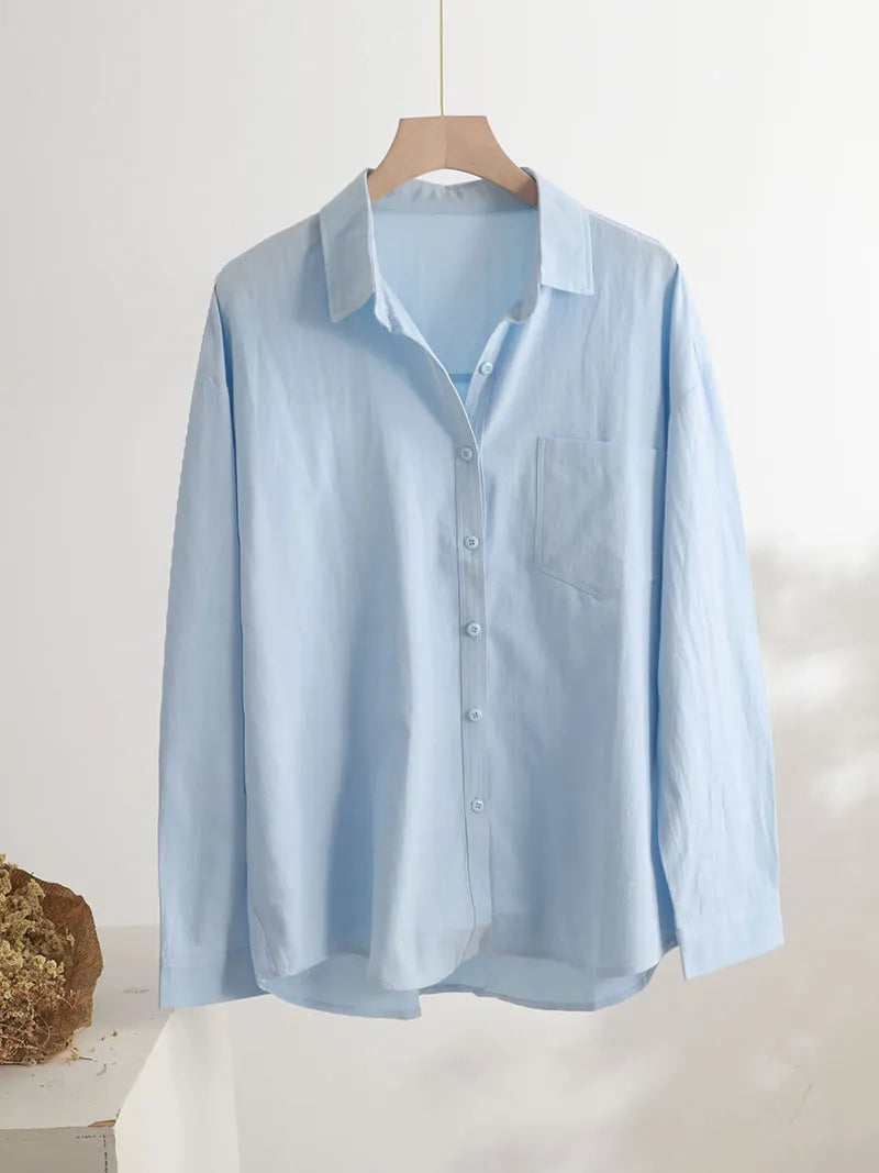 100% Cotton Casual Cotton  Shirt Women