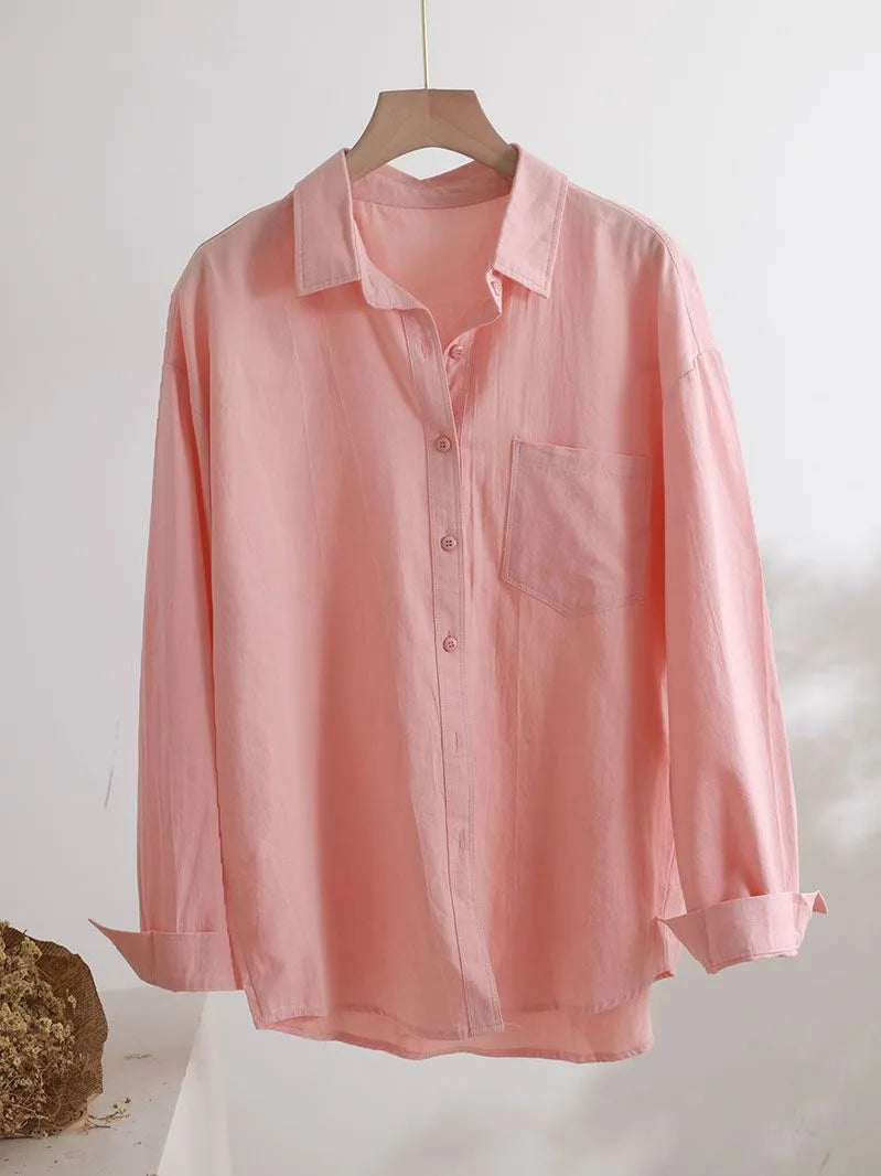 100% Cotton Casual Cotton  Shirt Women