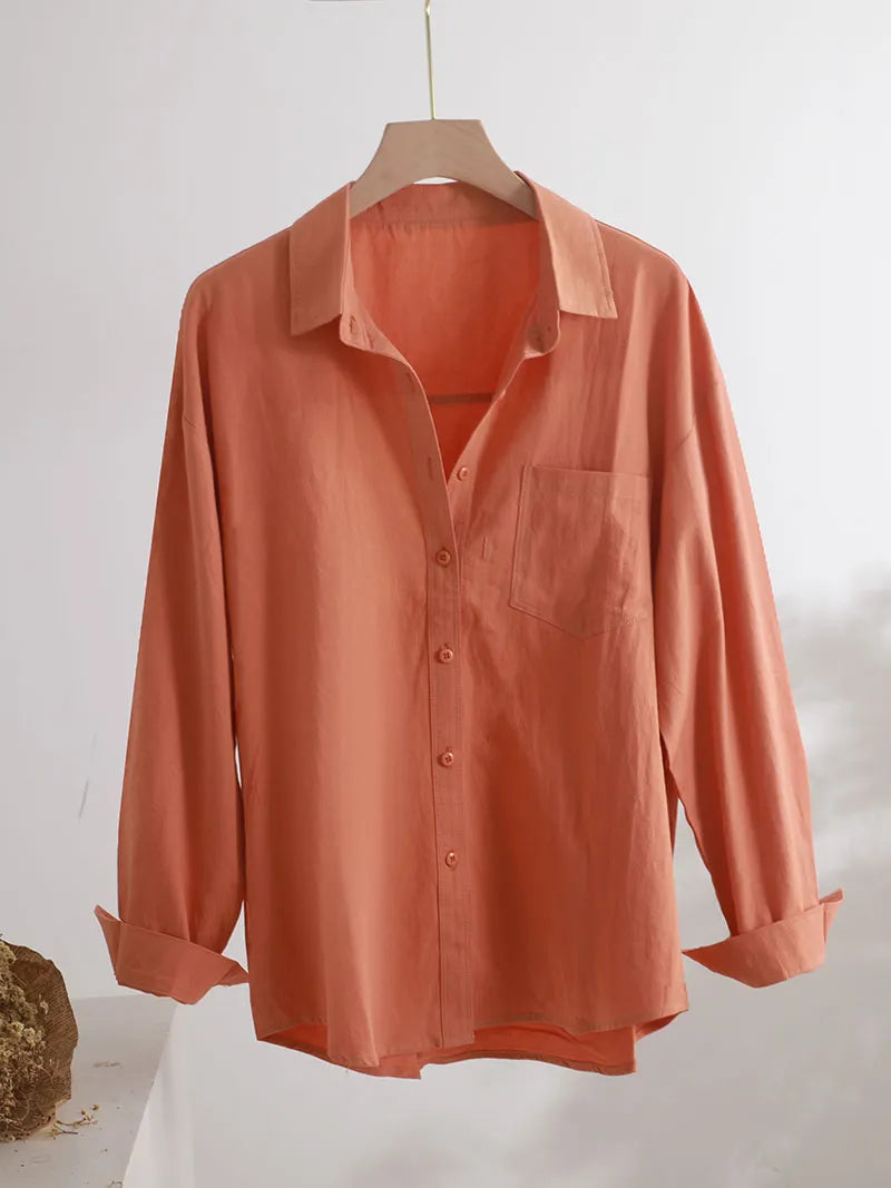 100% Cotton Casual Cotton  Shirt Women