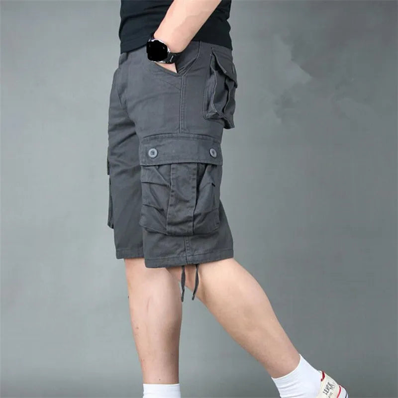 Summer Cargo Shorts Men Camouflage Camo Casual Cotton