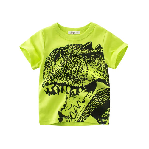 Dinosaur Cartoon Kids Boys Clothes 100% Cotton T-Shirts  Summer Clothing