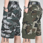 Summer Cargo Shorts Men Camouflage Camo Casual Cotton