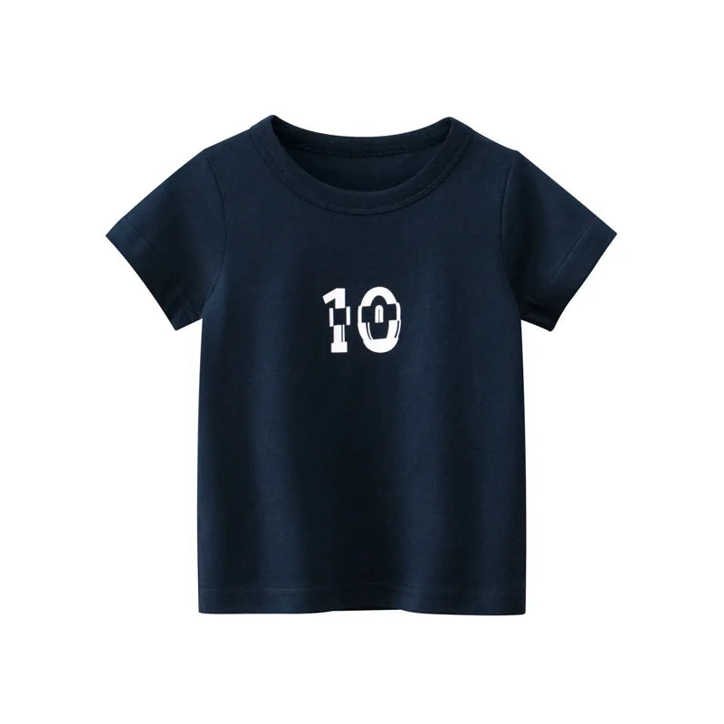 Boys Girls  100% Cotton  T-Shirts Train Bear Cartoon Children