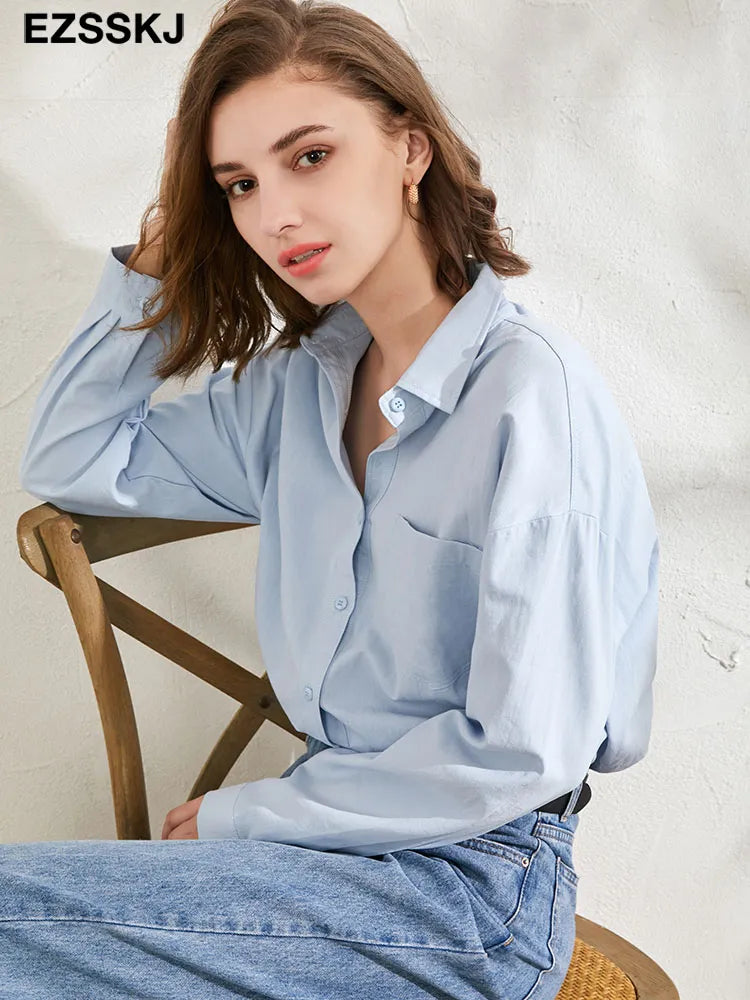 100% Cotton Casual Cotton  Shirt Women
