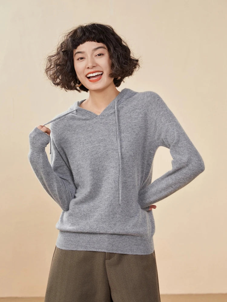 Women's Cashmere Autumn Hoodie – Luxury Comfort in Every Wear