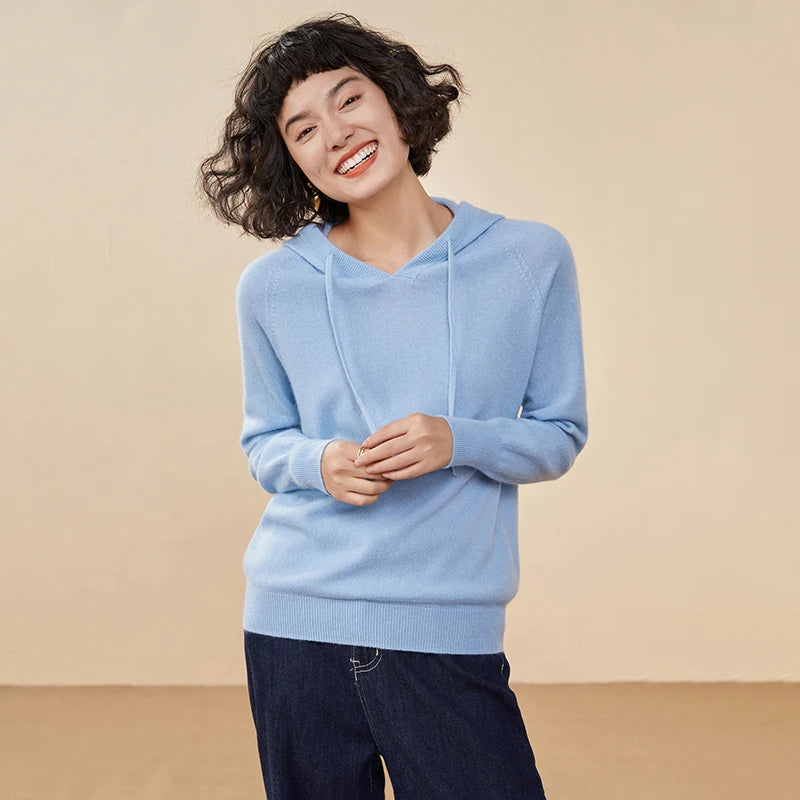 Women's Cashmere Autumn Hoodie – Luxury Comfort in Every Wear
