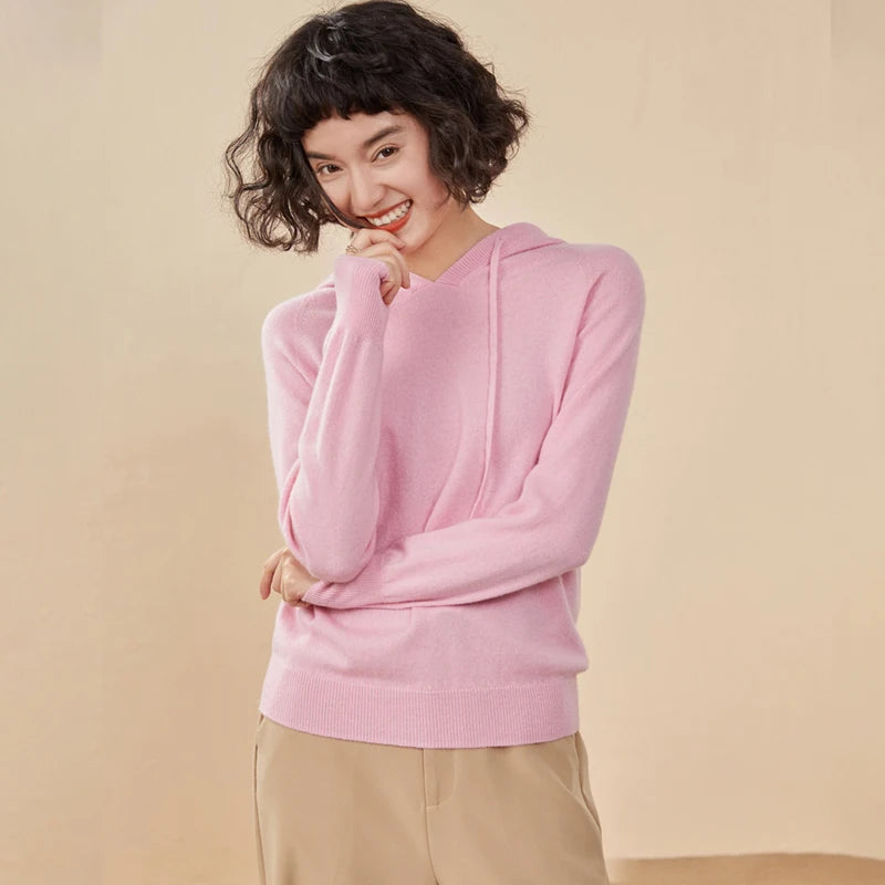 Women's Cashmere Autumn Hoodie – Luxury Comfort in Every Wear