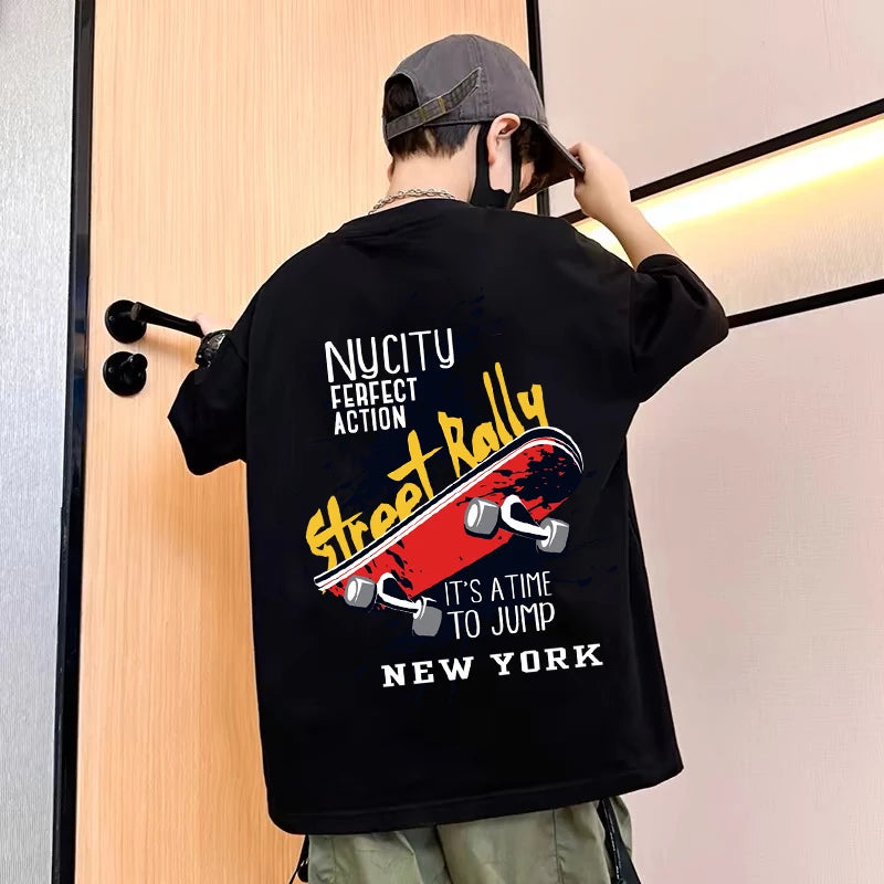 T Shirt 100%Cotton Tops Tees Boys Girls Clothes Short Sleeve T Shirts Children