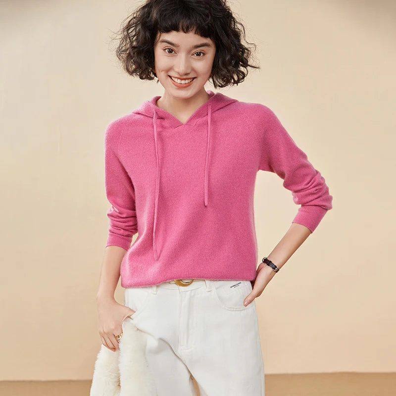 Women's Cashmere Autumn Hoodie – Luxury Comfort in Every Wear