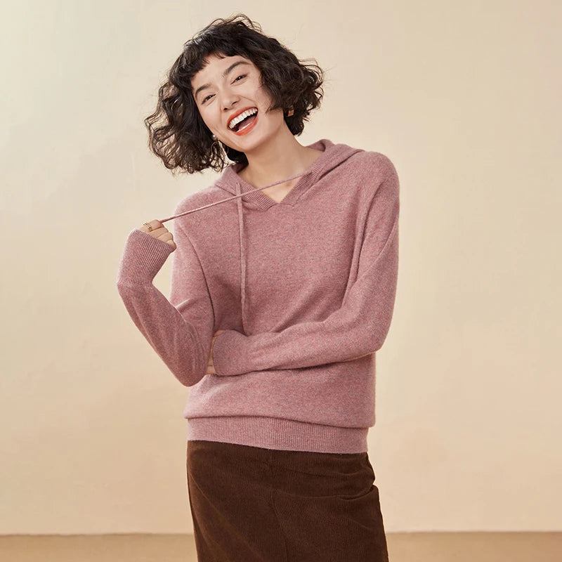 Women's Cashmere Autumn Hoodie – Luxury Comfort in Every Wear