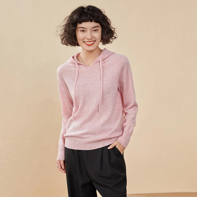 Women's Cashmere Autumn Hoodie – Luxury Comfort in Every Wear
