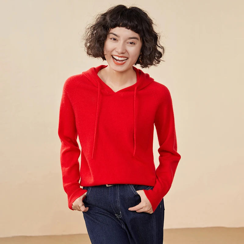 Women's Cashmere Autumn Hoodie – Luxury Comfort in Every Wear