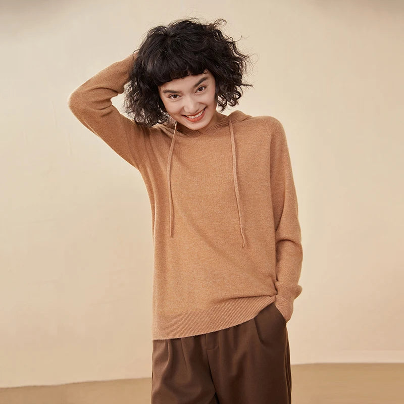 Women's Cashmere Autumn Hoodie – Luxury Comfort in Every Wear