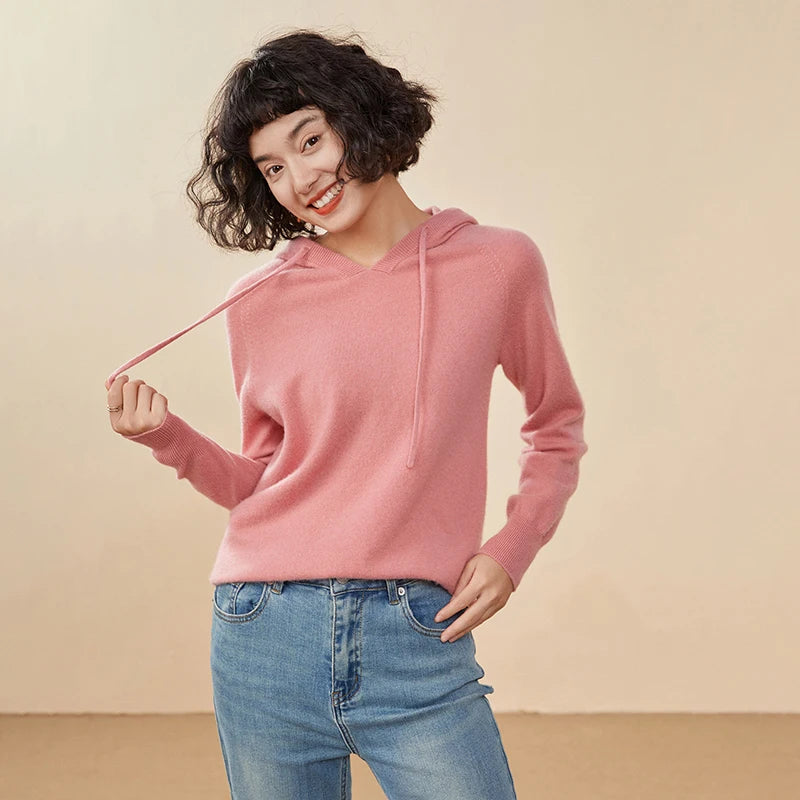 Women's Cashmere Autumn Hoodie – Luxury Comfort in Every Wear