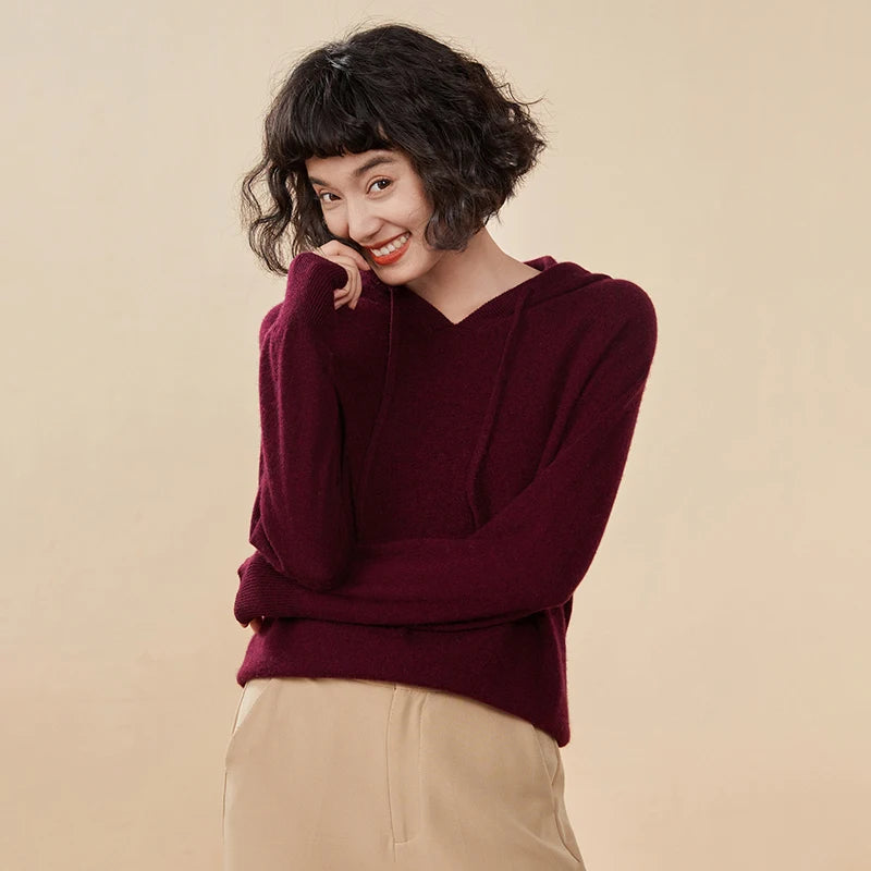 Women's Cashmere Autumn Hoodie – Luxury Comfort in Every Wear